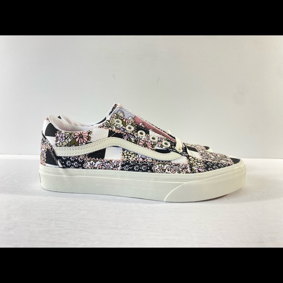 Vans Old Skool Patchwork Floral Marshmallow Sneakers - Picture 2 of 7